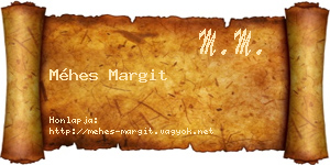 Méhes Margit névjegykártya