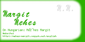 margit mehes business card